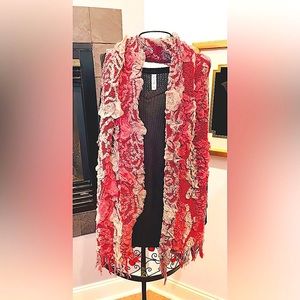 NewSoft,lightweight & warm scarf/shawl bamboo feel fabric, Unique versatile pink